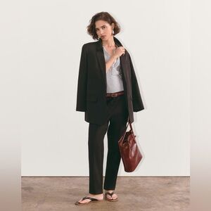 NWOT Everlane Oversized Blazer in Wool black size 0